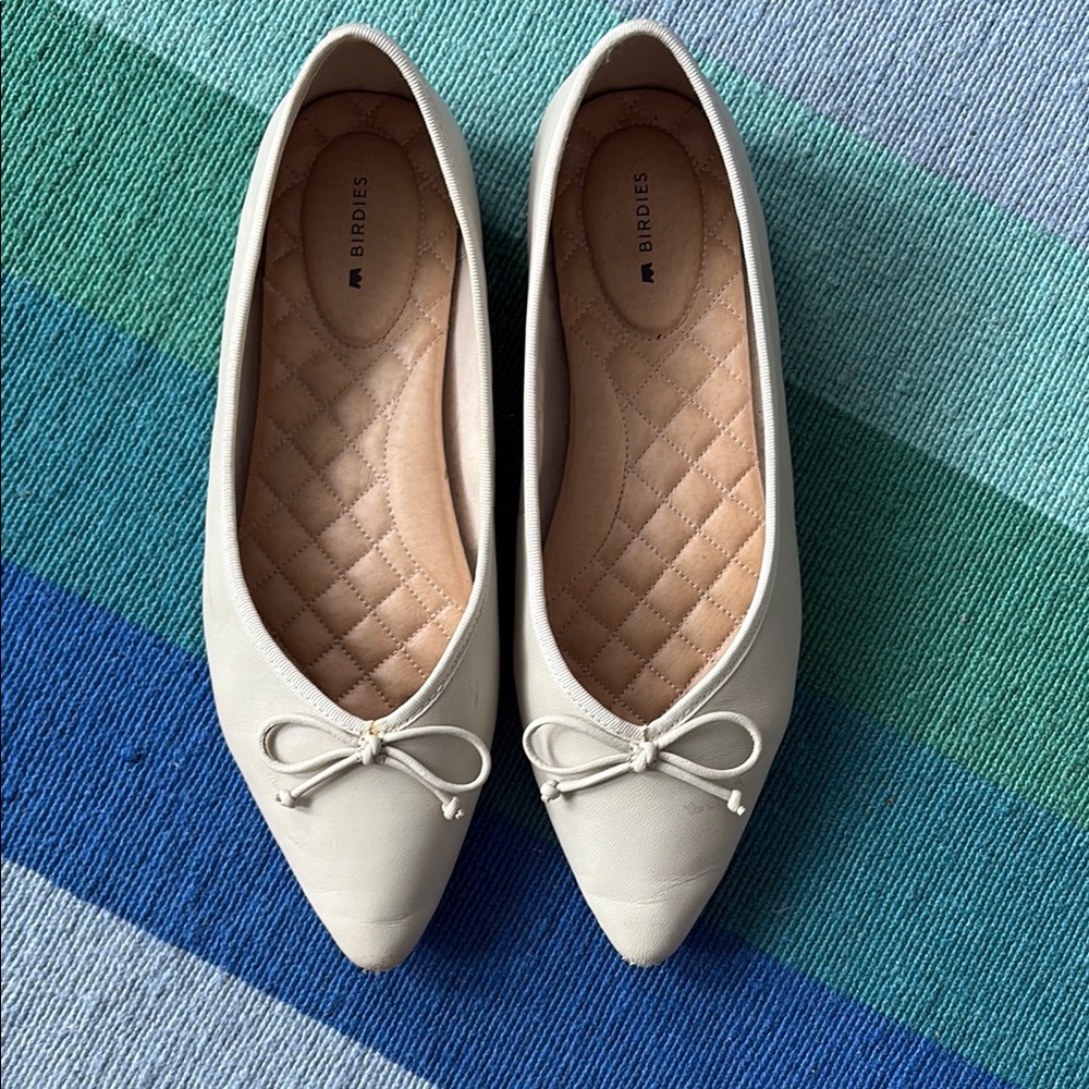 Birdies Women's Cream Goldfinch Ballet Flats